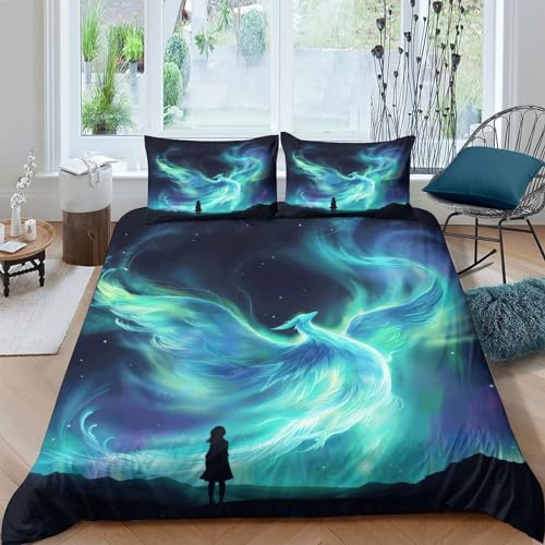 Parure de lit animaux sauvages 200x200 housse de couette microfibre Phénix 3D - 2