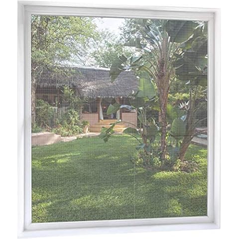 MYCARBON Mosquitera Ventana Autoadhesiva Cortable 130x150cm Blanca Cover