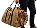 Readywares Waxed Canvas Firewood Carrier, Heavy Duty Log Carrier for Firewood, Wood Carrier for Firewood, Firewood Bag, Great Gift for Cabin, Firewood Carrier with Handles, Classic Durable Design Tan