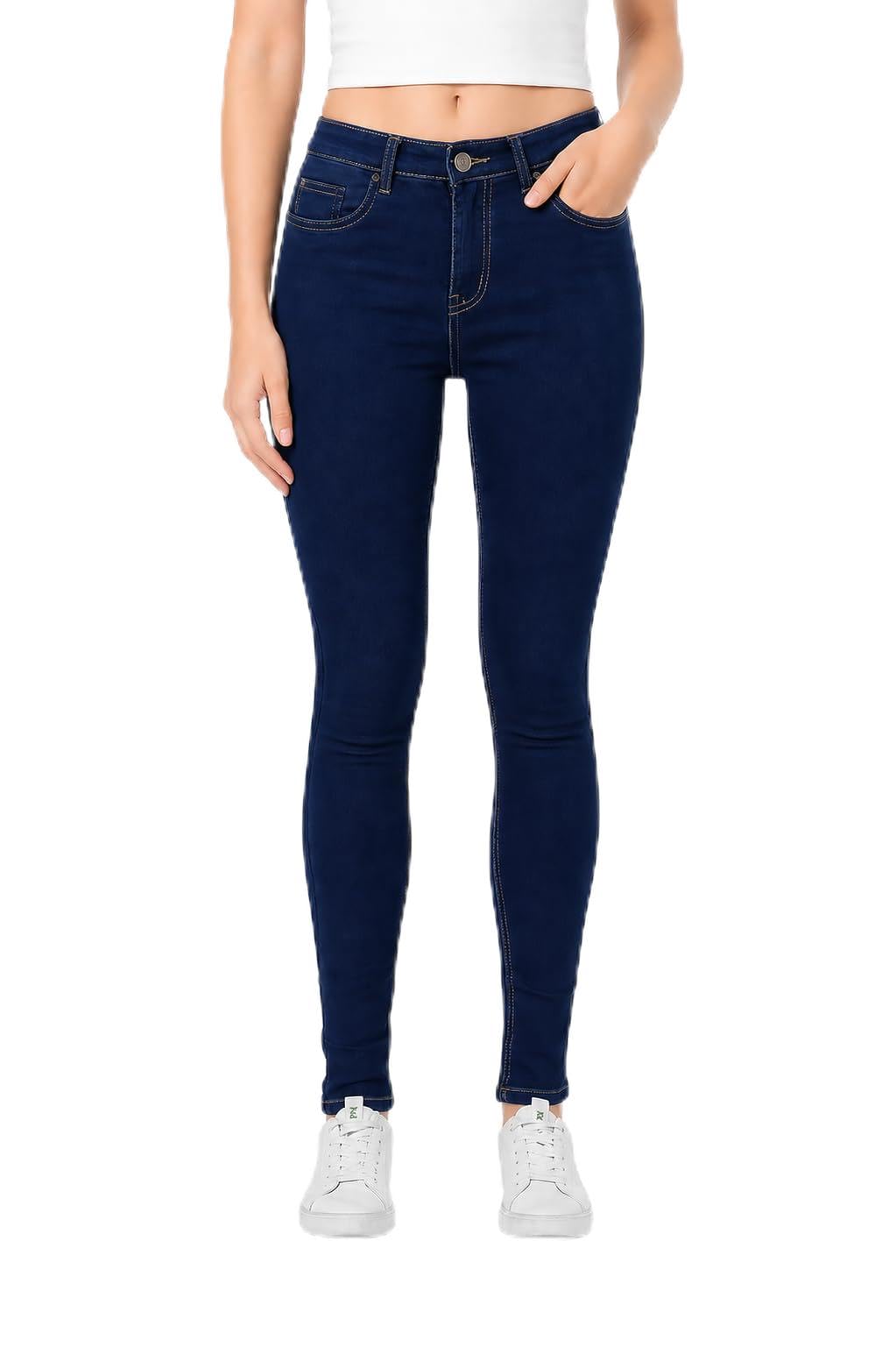 Women Skinny Jeans, Soft & Stretchable, Mid-Waist Denim-picture-40