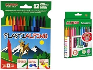 12 rotuladores + 12 ceras plásticas - Pa