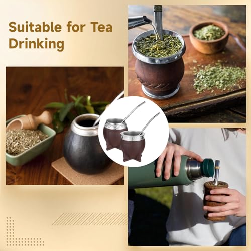 Tasses Yerba Mate isothermes en inox 180ml avec paille argentée - 6