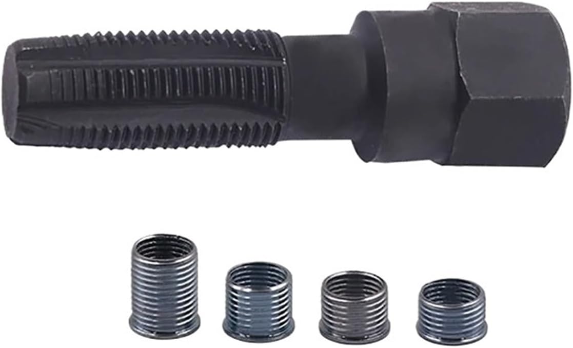 Spark Plug Thread Repair Kit 14mm Car Cylinder Tool Rethreader M14 x 1.25, Onesize, jiejie899203liu