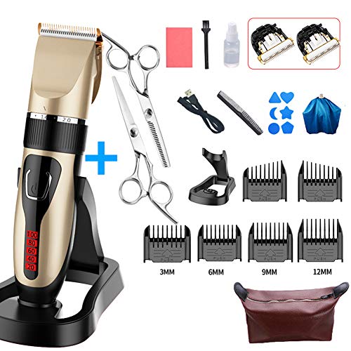 Cortadora de pelo Fader recargable Adulto Profesional Afeitado Afeitadora eléctrica Herramienta Hogar,Gold