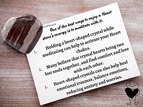 Image of Narmada Shiva Lingam Crystal Heart Palm Pebbles Stones for Anxiety Stress Relief Massage - AAA Grade Original Healing Gemstone Agate Heart Palm Stone for Yoga Meditation Spiritual