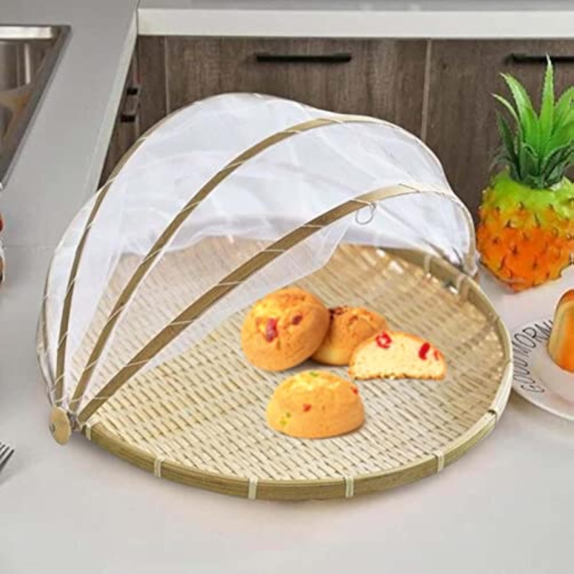 Food Serving Tent Basket Dustproof Mesh Net Cover