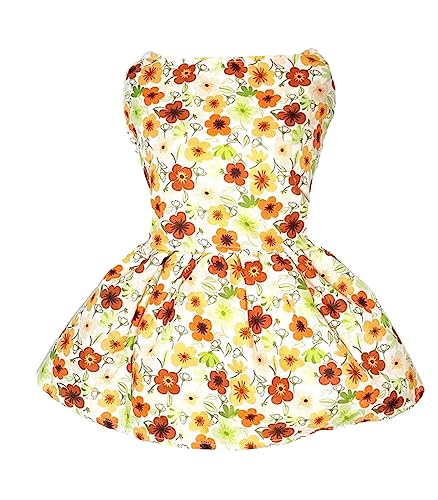 Jcdudoi Flower Dog Clothes For Small Dogs Girl，Cute Dog Dresses，Holiday Festival Christmas New Year Dog Dress，Pet Clothes Dog Apparel Fancy Clothing (Flower, X-Large) #TOP1
