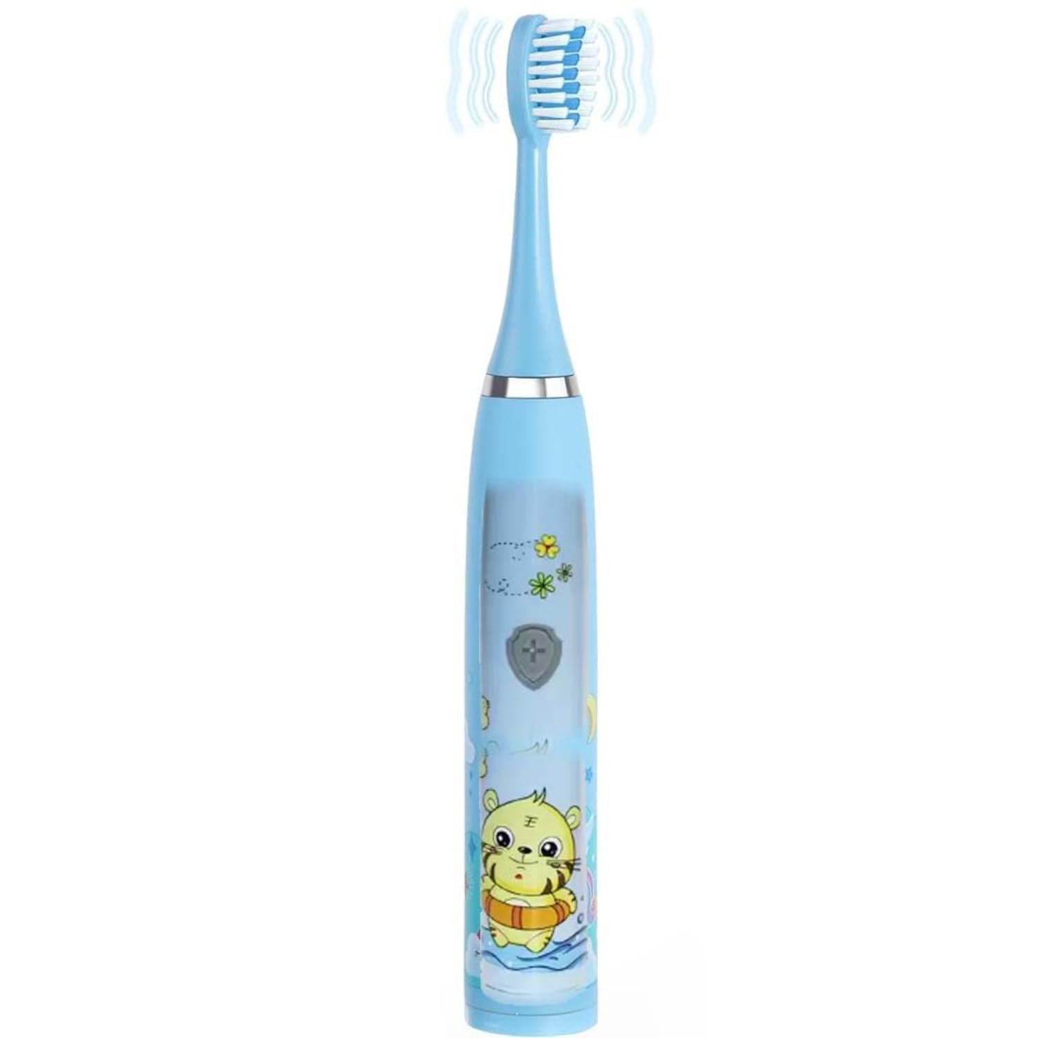 Drumstone [𝟏𝟐 𝐘𝐞𝐚𝐫 𝐖𝐚𝐫𝐫𝐚𝐧𝐭𝐲] Electric Kids Toothbrush with Cartoon Soft Brush, Quiet Waterproof Battery, Replaceable Heads for Oral Care – Kids Electric Toothbrush for Gentle Cleaning-image-17