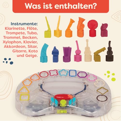 B. toys by Battat BX1120Z – B. Symphony Musical Orchestra für Kinder – 13 Musikinstrumente für Klassische Musik für Babys und Kinder – Interaktives Orchester Musik Spielzeug mit Licht und 15 Liedern
