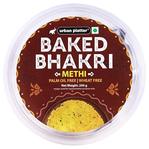 Image of Urban Platter Baked Methi Bhakri, 200g (Wheat Free, Traditional Gujarati Snack)