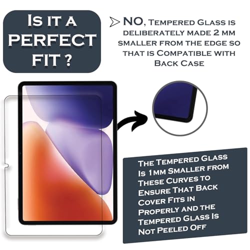 Image of Tough Lee Tempered Glass Screen Guard Protector for Xiaomi Pad 8 2026 / Pad 7 (Anti Scratch, FingerPrint, SmudgeProof) (with Easy Installation Kit) (Pack of 1)
