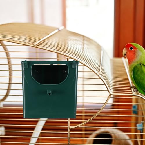 BETOOKY Bird Nesting Box for Parakeets with Hanging Perch Weather-resistant Plastic Breeding House for Cockatiels Lovebirds Finch Canary Easy-clean Nest Box