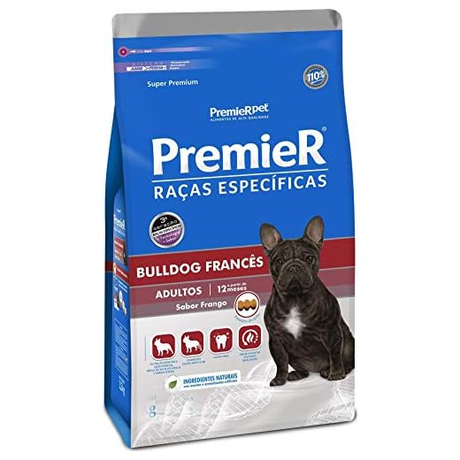 Ração Premier Raças Específicas Bulldog Francês para Cães Adultos, 2,5kg Premier Pet Raça Adulto,