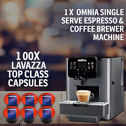 LAVAZZA Coffee Maker Omnia, Single Serve Espresso Machine with BLUE Top