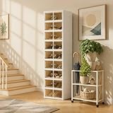 Tykacna Caja de almacenamiento plegable para zapatos, 18 rejillas.