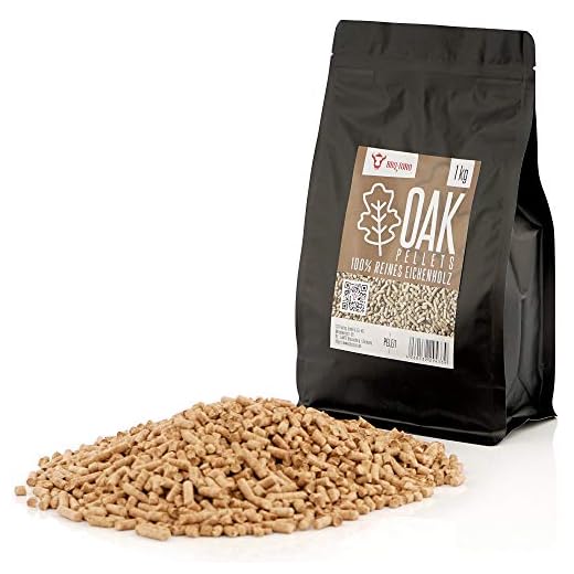 BBQ-Toro Pellets para Barbacoa de 100% Madera de Roble | 1 kg | Pellets de Roble para Barbacoa, Ahumador, Horno de Pizza de Pellets y Sistemas de Calefacción | Pellets de Madera