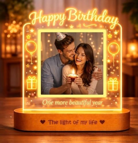 Buy ZOCI VOCI Birthday Gift for Wife – Personalized Photo Frame LED ...