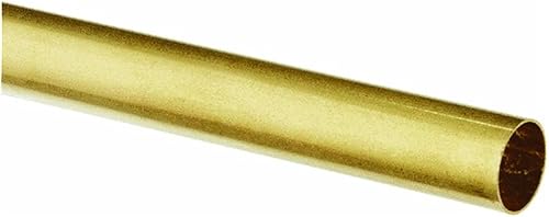 K&S Tubo redondo de metal de 5/16 pulgadas de profundidad x 36 pulgadas de largo de latón (paquete de 4)