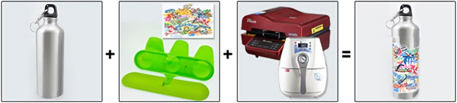 INTSUPERMAI 600ml Silver Aluminum Coated Sublimation Aluminum Water Bottle Sport Bottle Sublimation Transfer with Safe Lock Aluminum Sublimation Blanks - Image 5