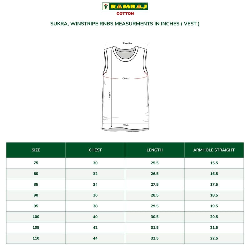 Image of RAMRAJ COTTON Men's Assorted Super Light Sleeveless Combed Cotton|Striped Vest /Banian