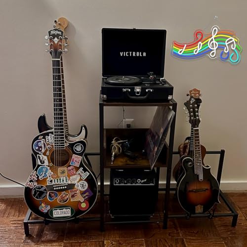 Music Neon Sign Rainbow Neon Signs for Wall Decor Music Notes Led Lights Colorful Light Up for Studio Bedroom Home Children Room Party Bar Man Cave Club Record Player Shop Decoration Gifts — view 5
