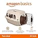 Amazon Basics Hard-Sided Dog and Cat Kennel, Single-Door Travel Pet Carrier with Metal Wire Ventilation, 23.6