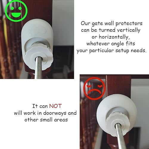 Miniatura 4 de Paquete de 4 protectores de pared para puerta de bebé, protege paredes y puertas para mascotas y perros, montado a presión en la puerta de la