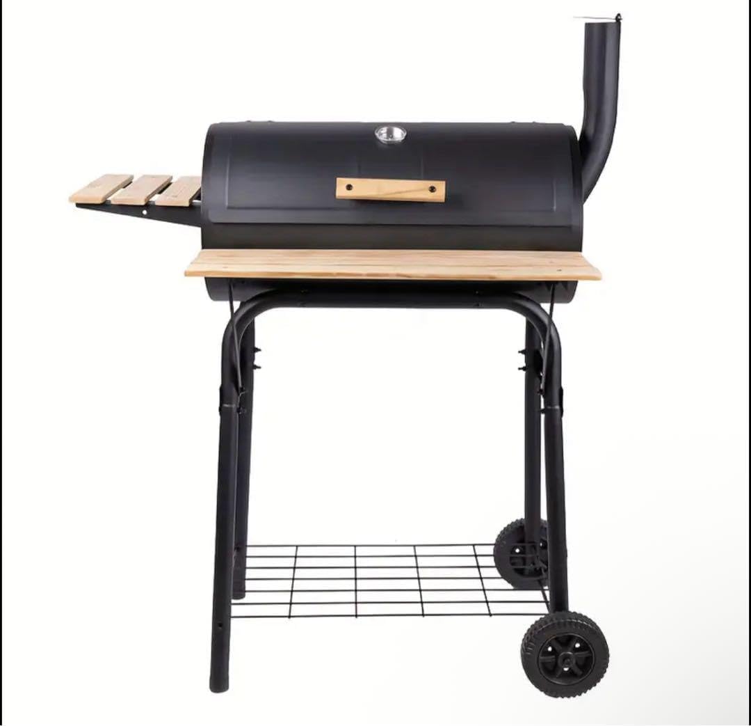 サイドシェルフ付き グリル【移動ラクラク・アウトドアBBQに最適】早い