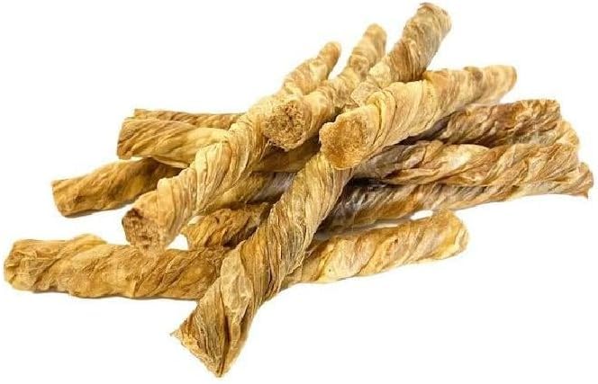 Premium Air Dried Beef Bladder Twists 1kg, 10 g (Pack of 100)