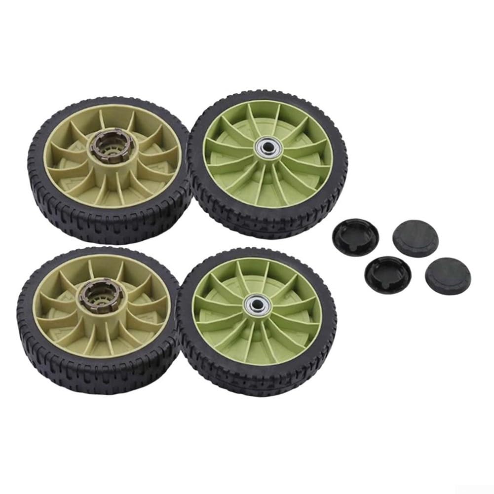 Paquete de 4 ruedas para cortacésped, kit de ruedas de repuesto para cortacésped Honda HR214 HRU214 HRU215 modelos 200 mm de diámetro