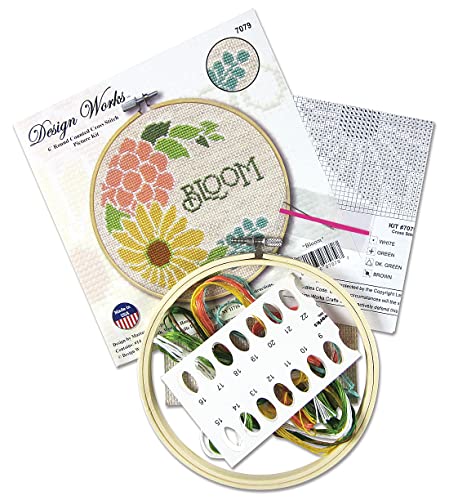 Image of Bloom Counted Cross Stitch Kit with Hoop
