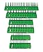 Hansen Global 3 Row Socket Holder, Green, Pack of 6 (92014)