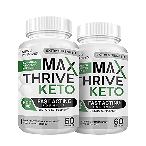 (2 Pack) Max Thrive Keto Pills - Max Thrive Keto Advanced Weight Management Support - Max Thrive Keto 800MG Bottle (120 Pills - 2 Month Supply)