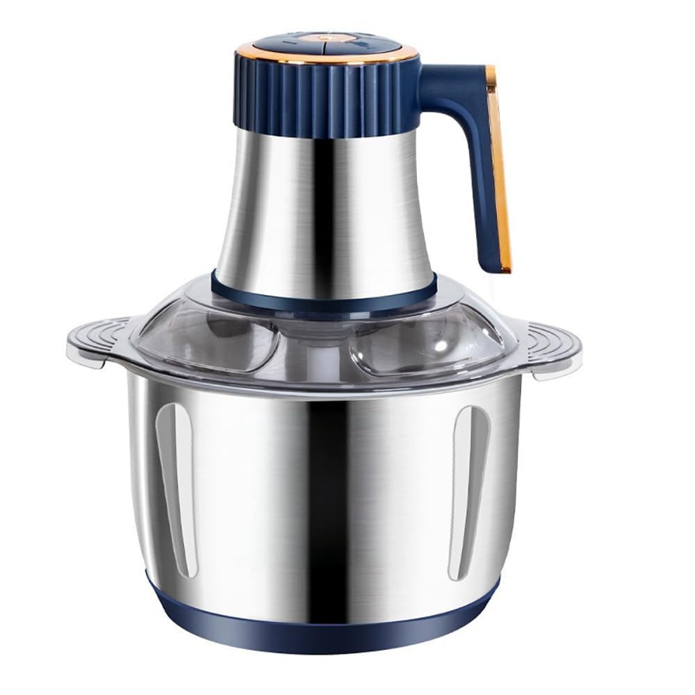 sports flyfree Food Processor, 5L Stainless Steel Food Chopper with 6 Durable Blades, Meat Grinder for Meat, Salad, Sauces, Vegetables, Fruits and Nuts, 500W