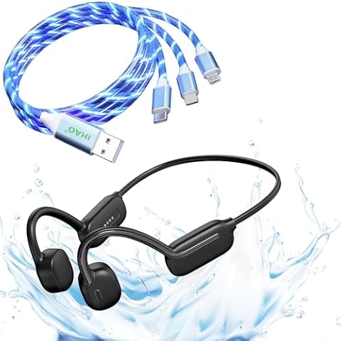IHAO Swimming Headphones 3 in 1 Multi Connectors Charger Cable Cover