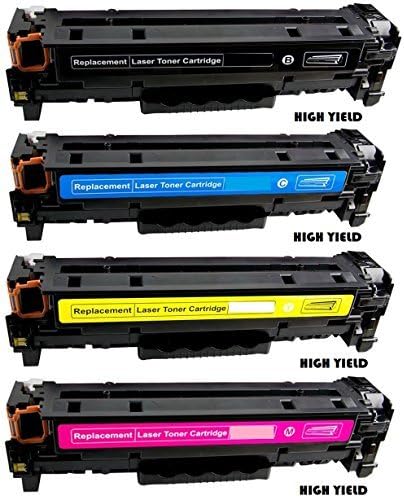 Premium Quality Compatible High Yield Toner Cartridges Set Replacement for HP 202A / 202X CF500X CF501X CF502X CF503X(Black, Cyan,Yellow,Magenta, 4-Pack)