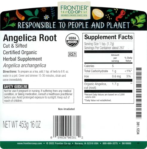 Frontier Co-op Organic Cut and Sifted Angelica Root 1lb - Image 2