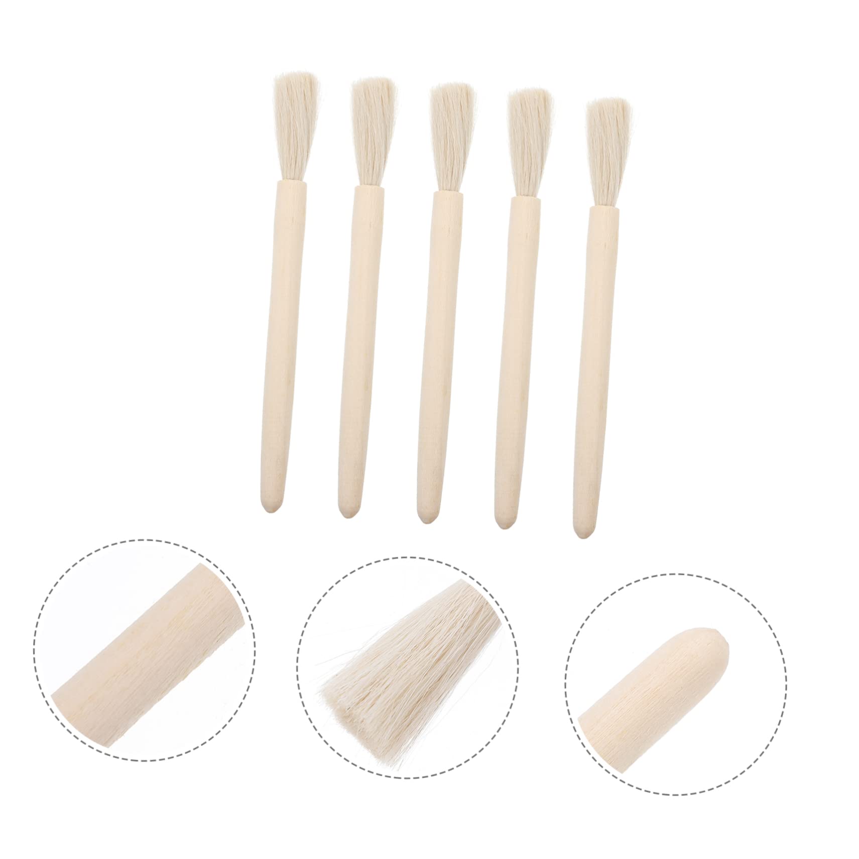 OSOLADY Cleaning Brush Set 5pcs Laboratory Brush Long Handle Fine Bristles Easy Operation Non-Scratch Handle Reusable for Clean Scrubbing