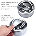 hanlongyu Outdoor Ashtray with Lid, Flip Top Stainless Steel Ash Tray, Metal Windproof Cigarette Ashtrays for Indoor or Outdoor Use, Desktop Ashtray Office Patio Home Decor