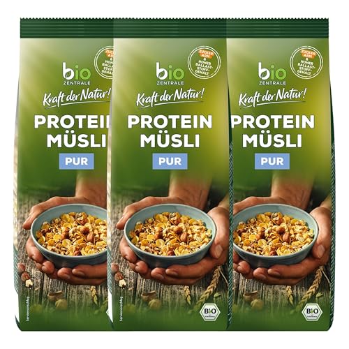 Biozentrale Müsli Protein Pur - 1,125 kg - Bio mit Honig - Als Frühstückszerealien oder zwischendurch