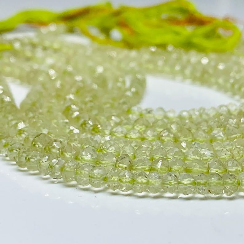 Perles rondes à facettes en améthyste verte naturelle 4mm pour fabrication de bijoux - 2
