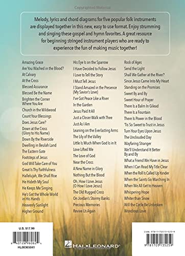 Gospel Songs & Hymns - Strum Together: 70 Songs With Lyrics, Melody Lines, And Chord Frames For Standard Ukulele, Baritone Ukulele, Guitar, Mandolin, And Banjo #TOP1