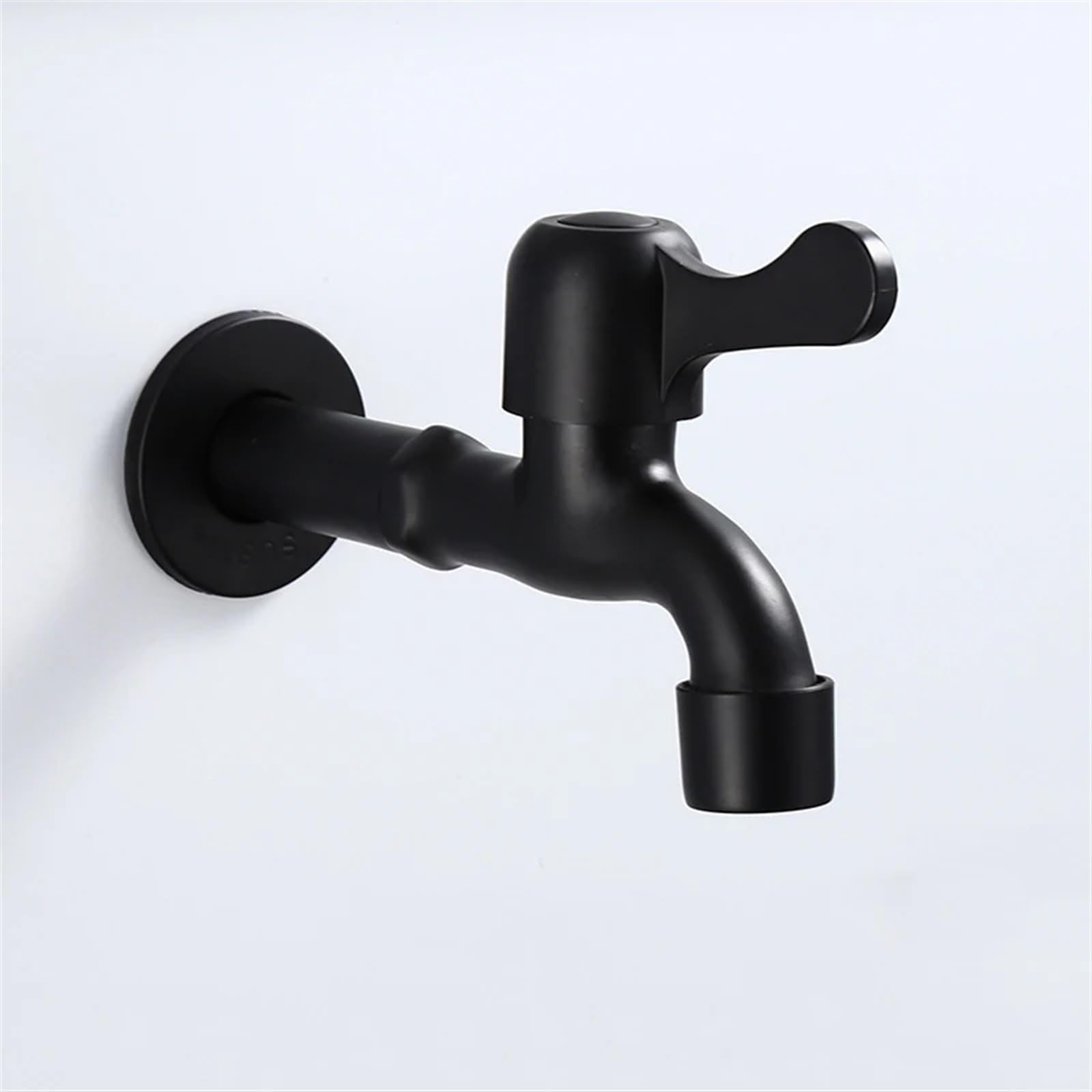 Trryuip 02 Outside Tap Antique Black Washing Machine Tap Mop Pool Stainless Steel Wall Mounted Single Cold Water Faucet For Outdoor Garden(02)
