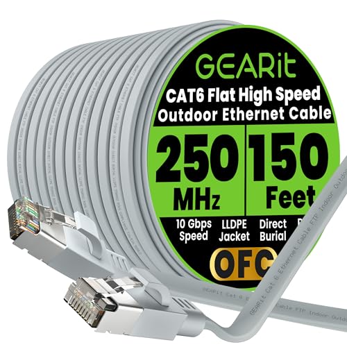 Câble Ethernet Cat 6 extérieur GearIT blindé FTP haute densité 45m