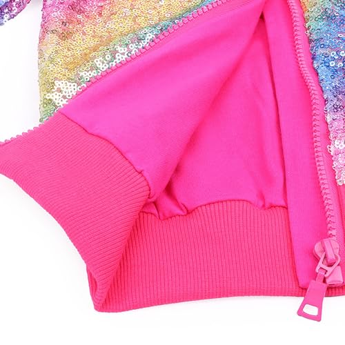 Toddler Sequins Jacket Coats Zipper Glitter Long Sleeve Jacket Tops Baby Boys Girls Fall Windproof Casual Coats4