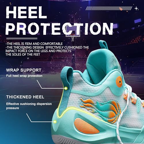 Image of Men's Basketball Shoes Fashionable Breathable Anti Slip Sports Shoes Outdoor Running Fitness Training Shoes