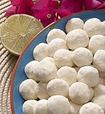 Dockside Market Key Lime Thimble Cookies - Shortbread & Handmade Thimbles Baked in Small Batches - All Natural - Dusted with Powdered Sugar - Bite-Sized Gourmet Cookies - 6 oz. Pack of 2