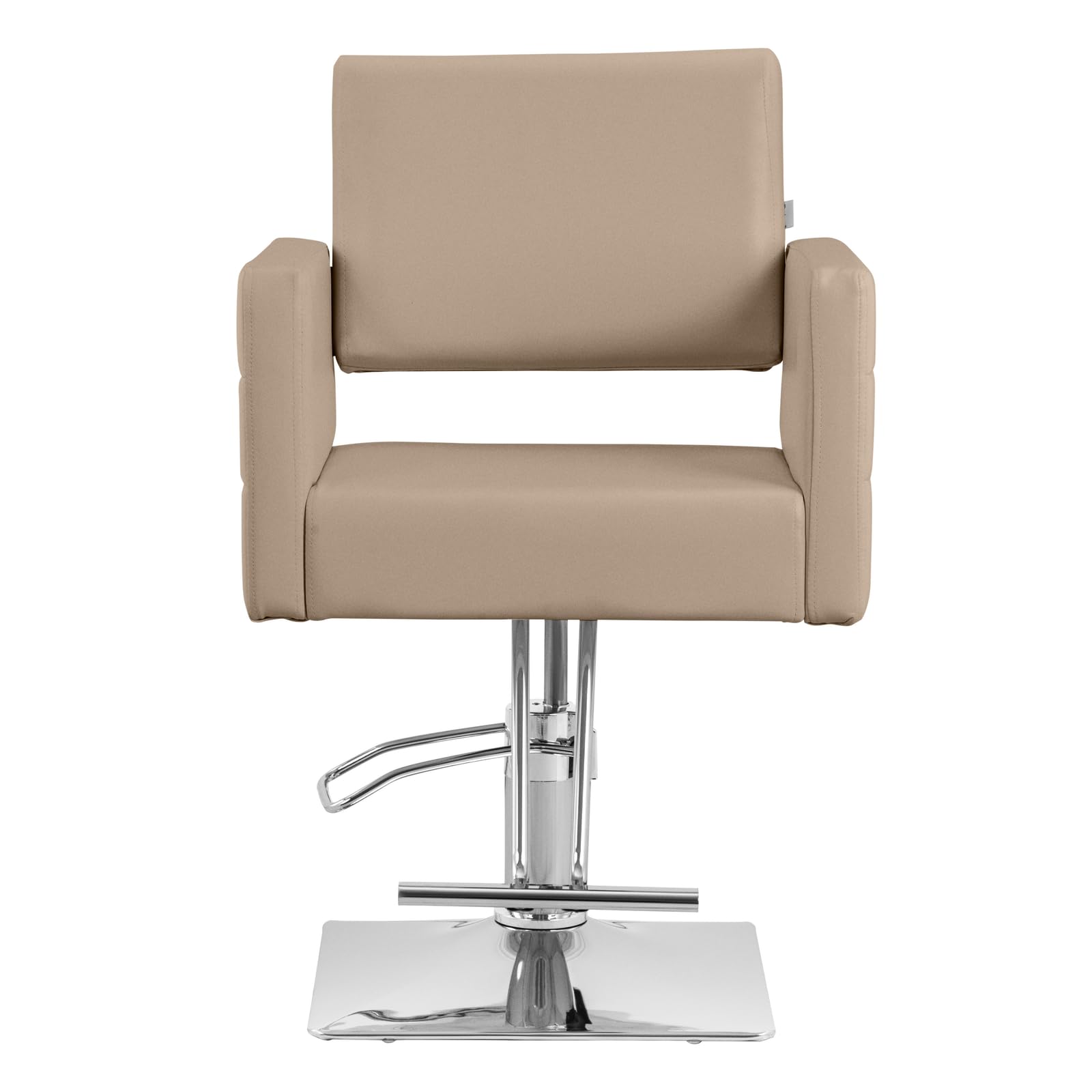 Physa Friseurstuhl Ribbleton mit Fußstütze Sitzhöhe 49-63 cm Belastbarkeit 150 kg beige Barberstuhl Friseursessel höhenverstellbar Bedienstuhl Friseur