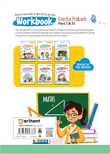 Image of Arihant NCERT Workbook Mathematics Class - 8 | Ganita Prakash (Part 1 & 2 ) | Activity Based Questions | Updated NCERT April 2025 and Jan 2026