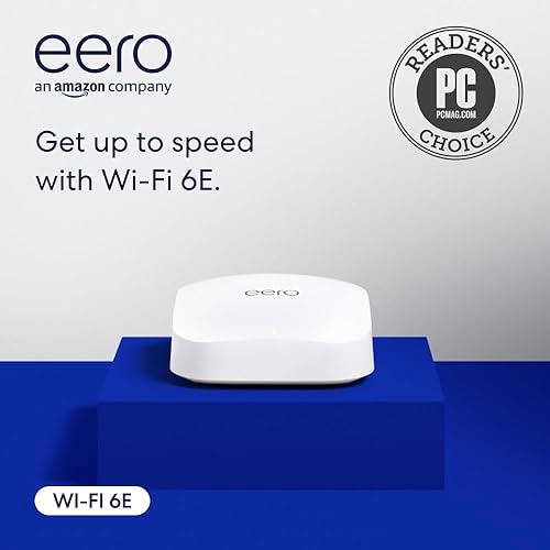 Amazon eero Pro 6E mesh wifi router - Supports internet plans up to 2.5 Gbps, Coverage up to 2,000 sq. ft., Connect 100+ devices, 1-pack